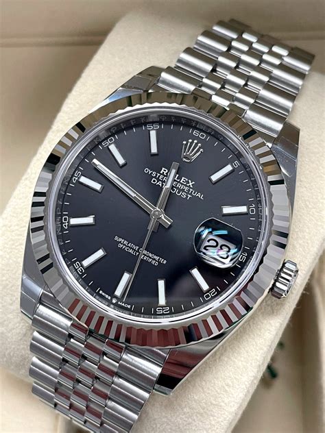 rolex datejust 41 black dial